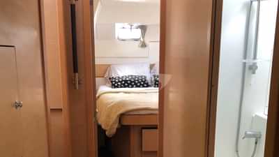 Looking aft to the port VIP queen