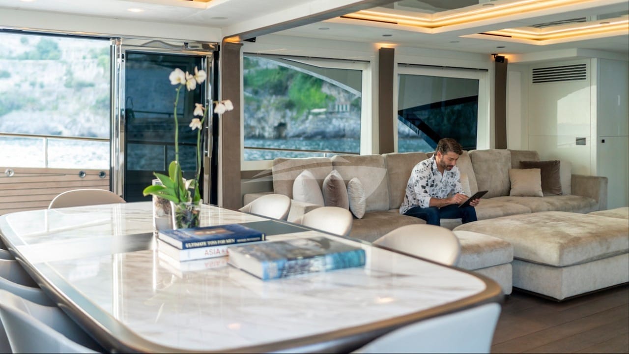 Dining table and saloon