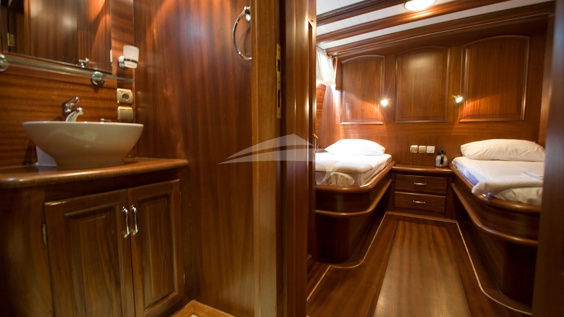 Twin Cabin and Bathroom