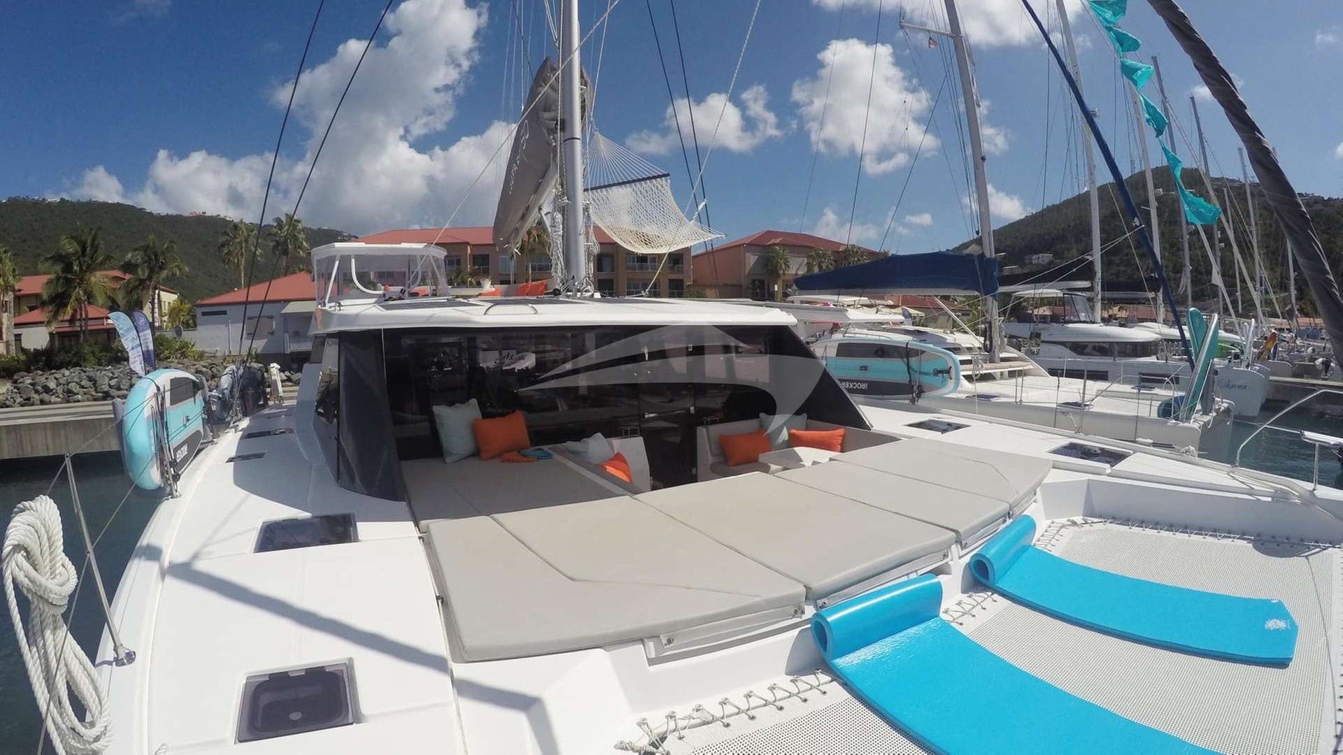 Forward cockpit and lounge area