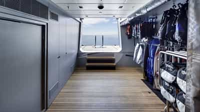 Swim platform and toy storage