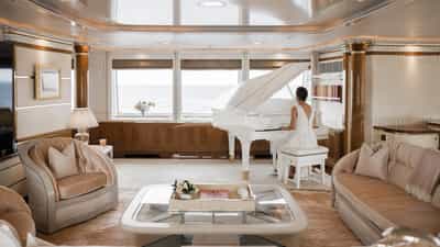 Piano in Upper Deck Lounge