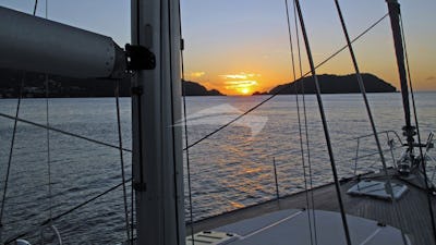 Caribbean Sunset aboard Silent Wings