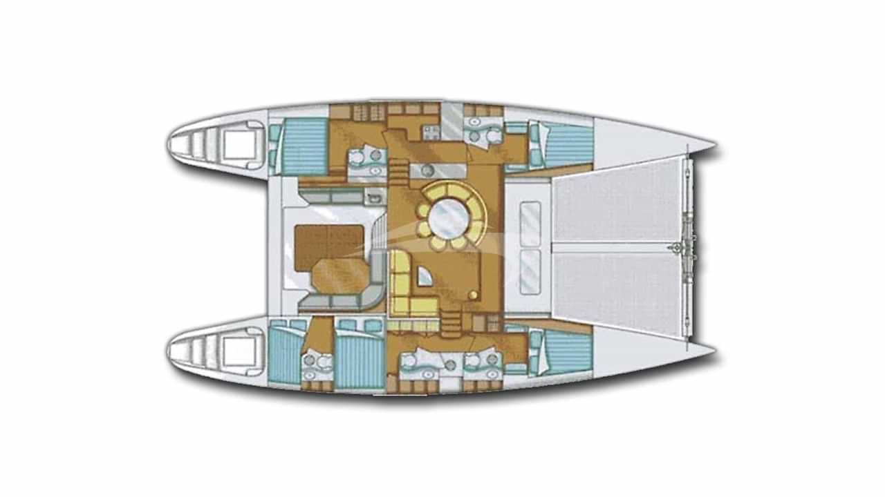 Luxury charter yacht layout diagram for TABULA RASA