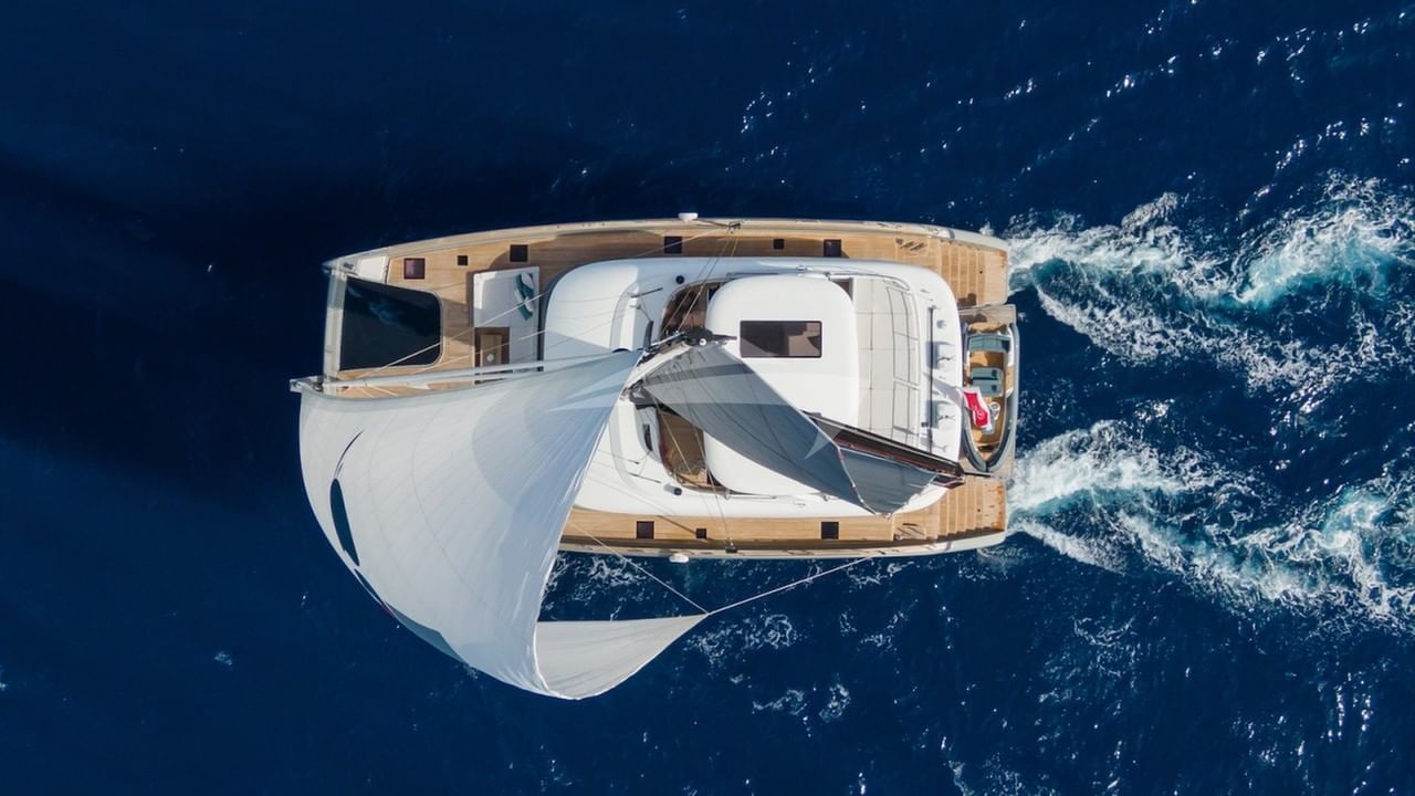 View from above underway