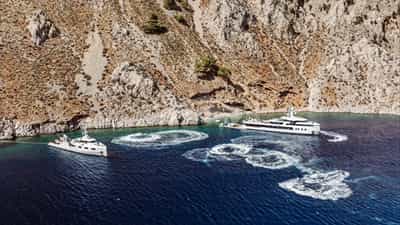 Aerial View of Water Toys