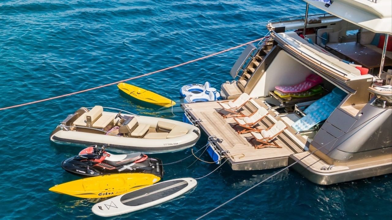 Swim platform and toys