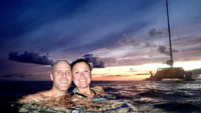 Sunset swim