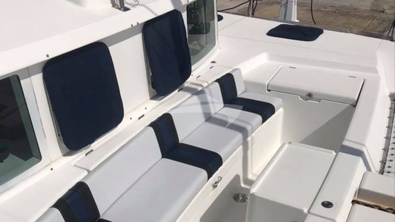 Cushions on  seated foredeck