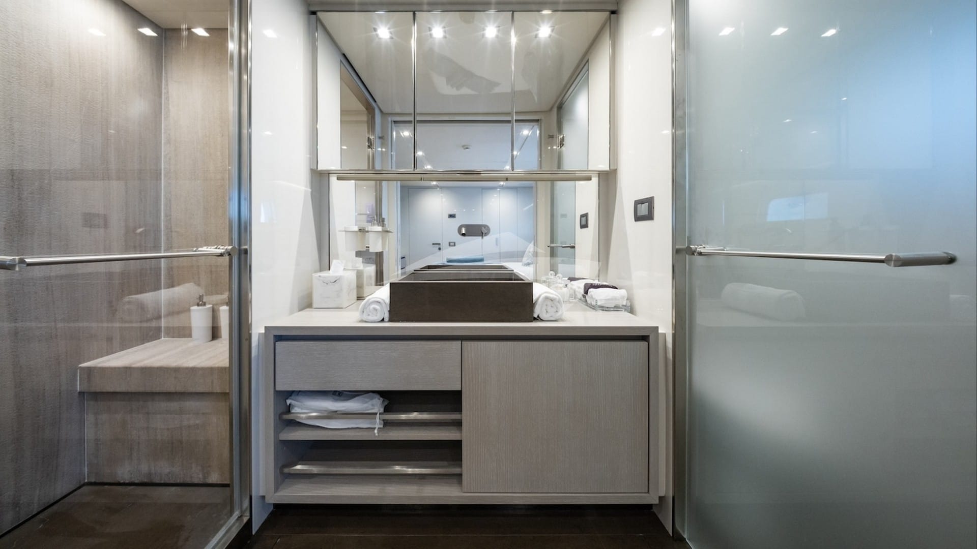 VIP stateroom is en suite with shower