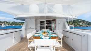 Bridge deck aft al fresco dining