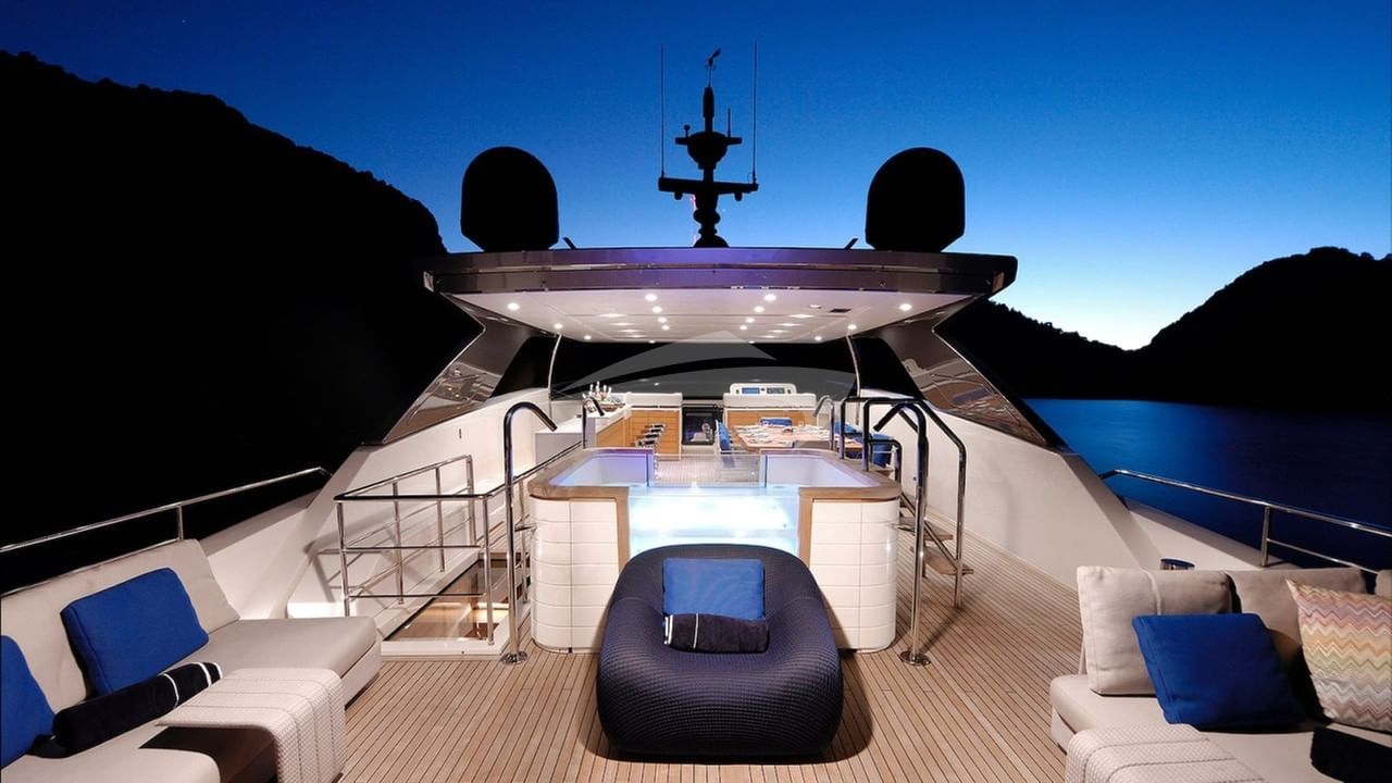 Fly deck aft at night