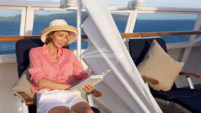 Lounging on Sun Deck