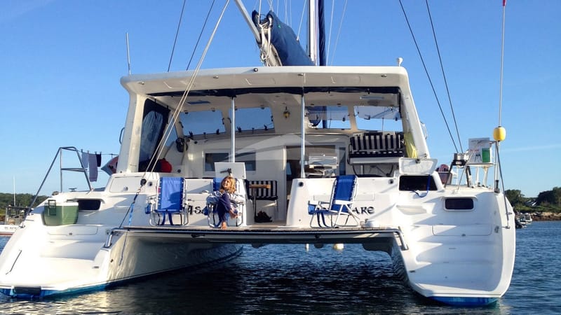 Spacious aft deck
