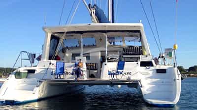 Spacious aft deck