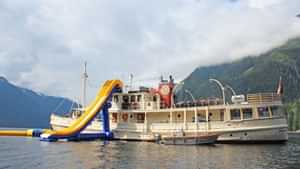 Slide and floating island