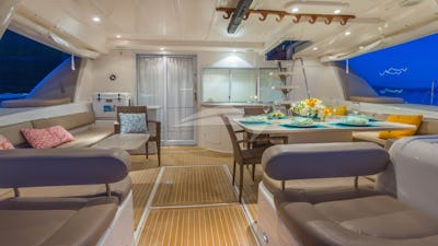 Aft Deck has plenty of Space for Lounging