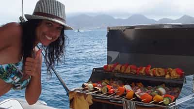 Bar-b-quing on the aft deck