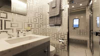 Gym en suite with steam shower
