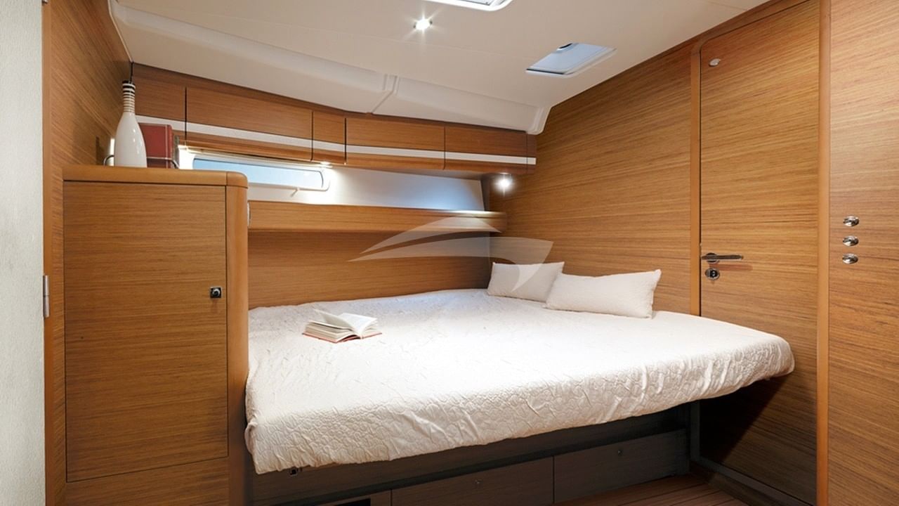 master cabin made up with large double bed