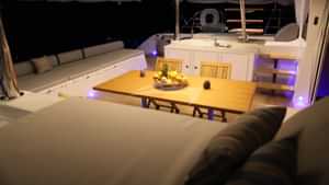 Aft cockpit lounging pads