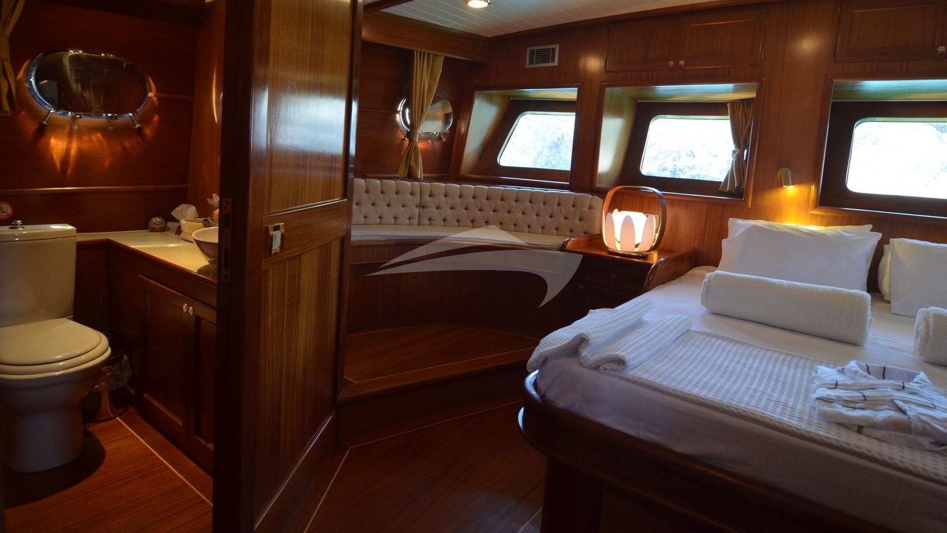 Master Stateroom and Bathroom