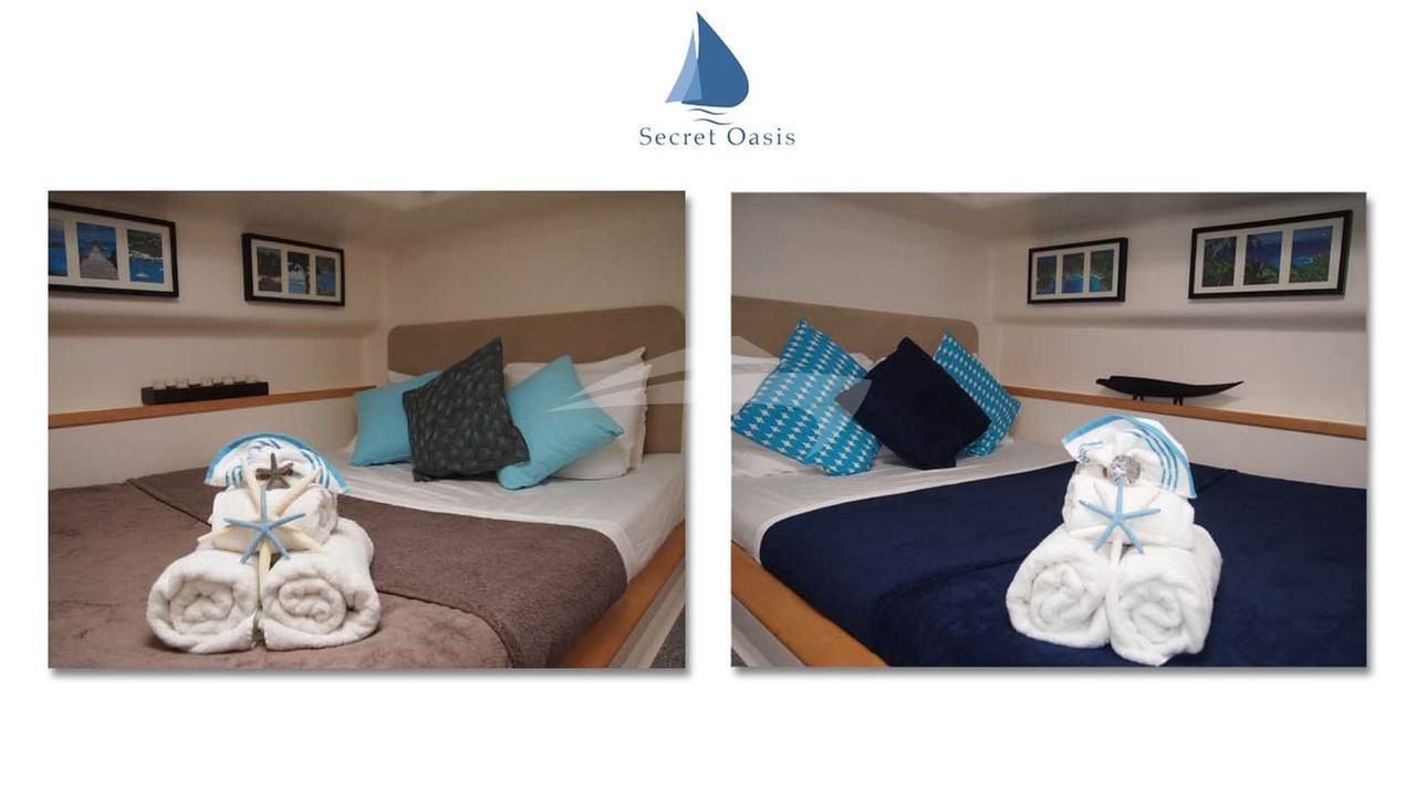 The aft queen guest suites