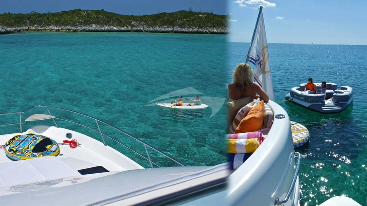 Bow lounging area and water toys
