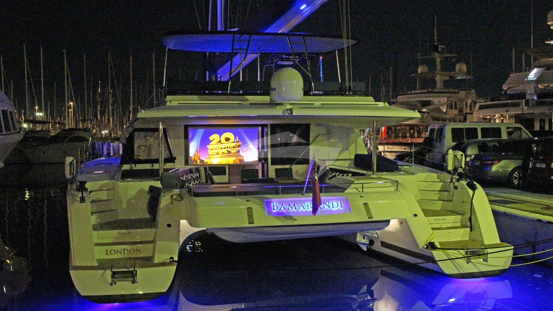 Big Screen for Movie Viewing from Cockpit or Salon