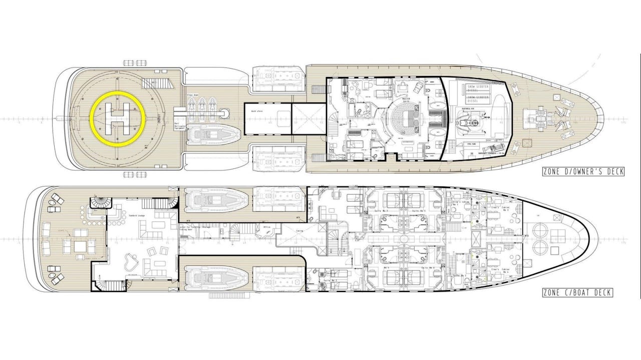 yersin yacht layout