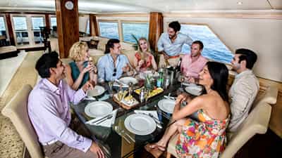 Guests at dinner