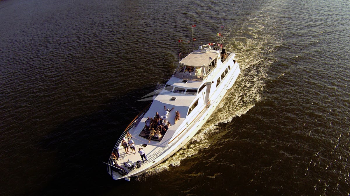 Aerial photo in North Hudson river