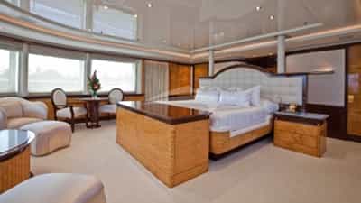 Master Stateroom Panorama featuring two entrances