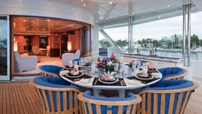 Master Suite Aft Deck Dining for 8