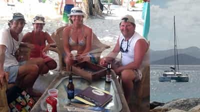 The crew and guests at White Bay