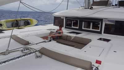 Foredeck lounging area