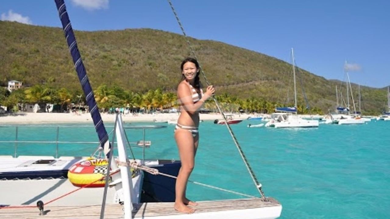 Getting ready to swim