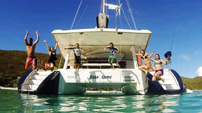 Jumping in White Bay