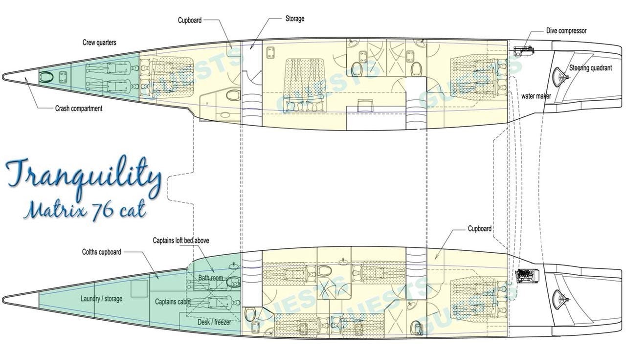 tranquility yacht deck plan