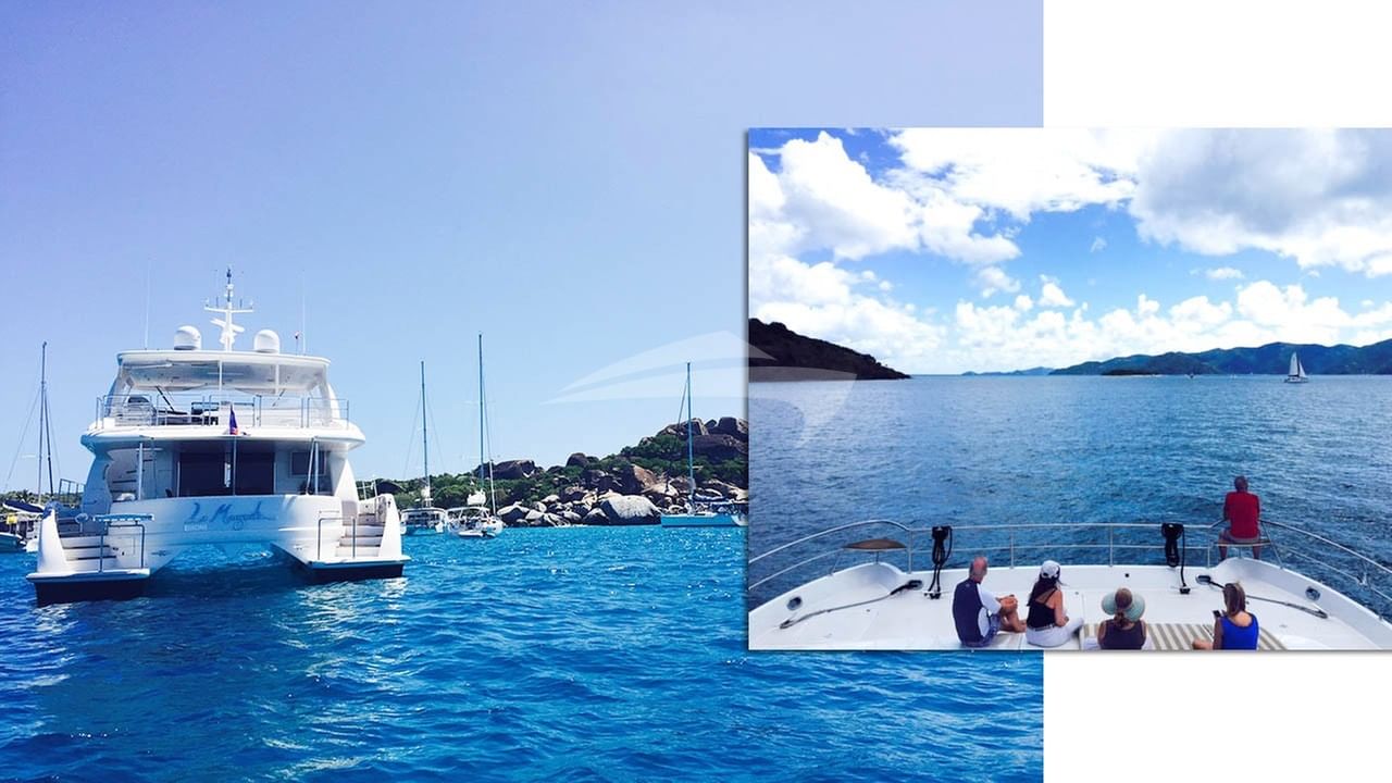 Anchored out in the Baths, BVI