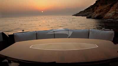 Aft deck at sunset