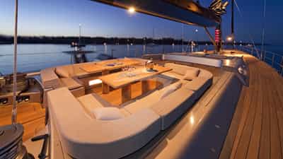 Deck Seating at Night