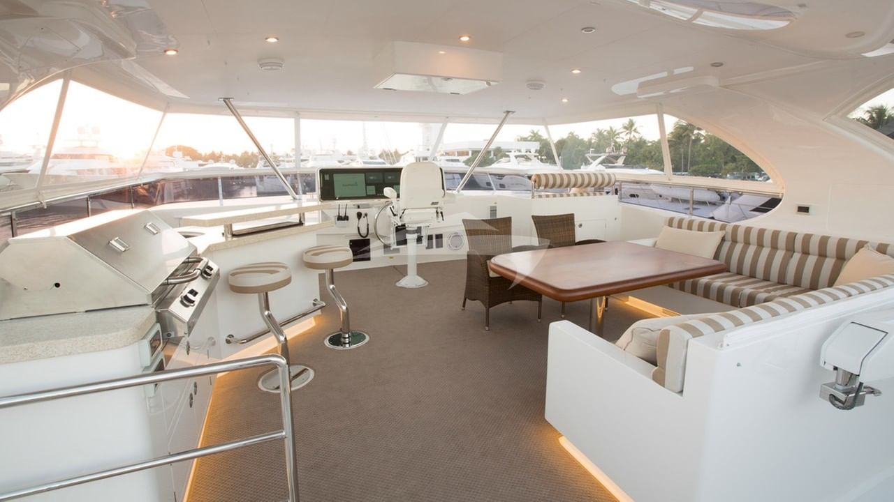 The flybridge adds a huge amount of space