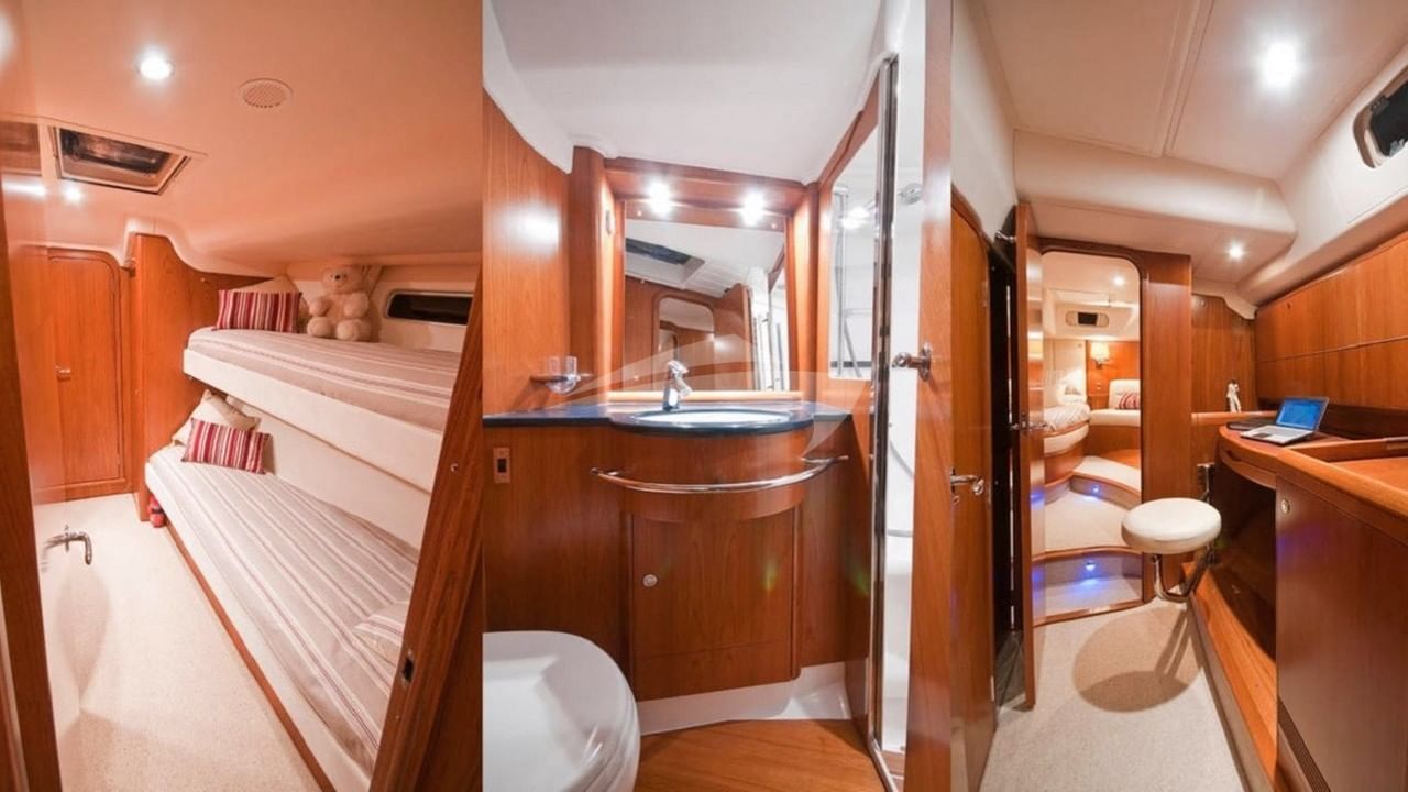 Starboard Forward Cabin and Bathroom