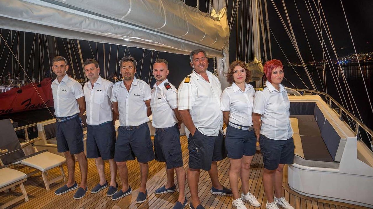 Luxury charter yacht crew for BELLA MARE