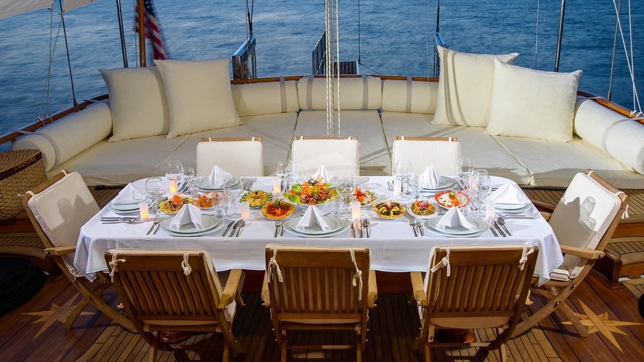 Deck Dining at Night