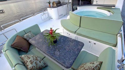 Deck Seating and Jacuzzi