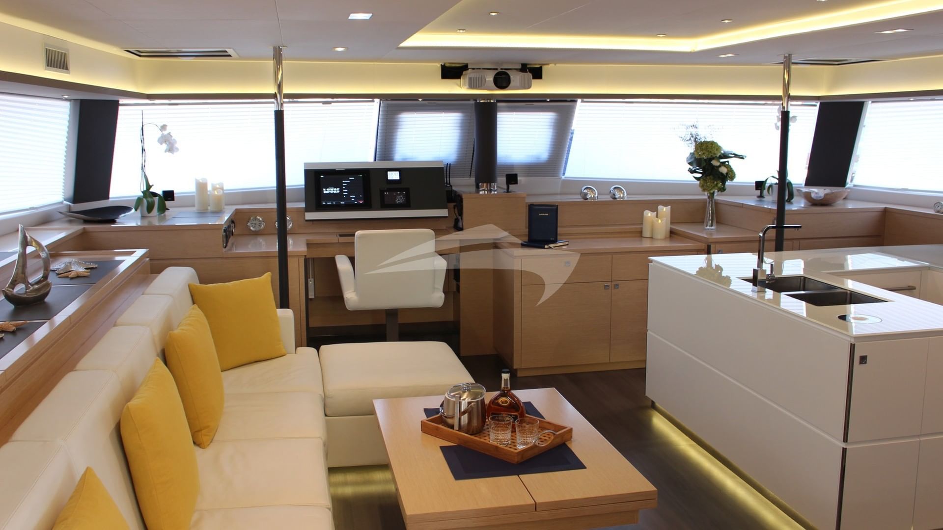 Main Salon, Nav Station, Galley