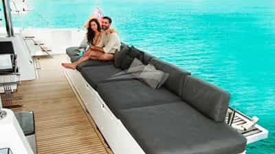 Huge aft lounge area