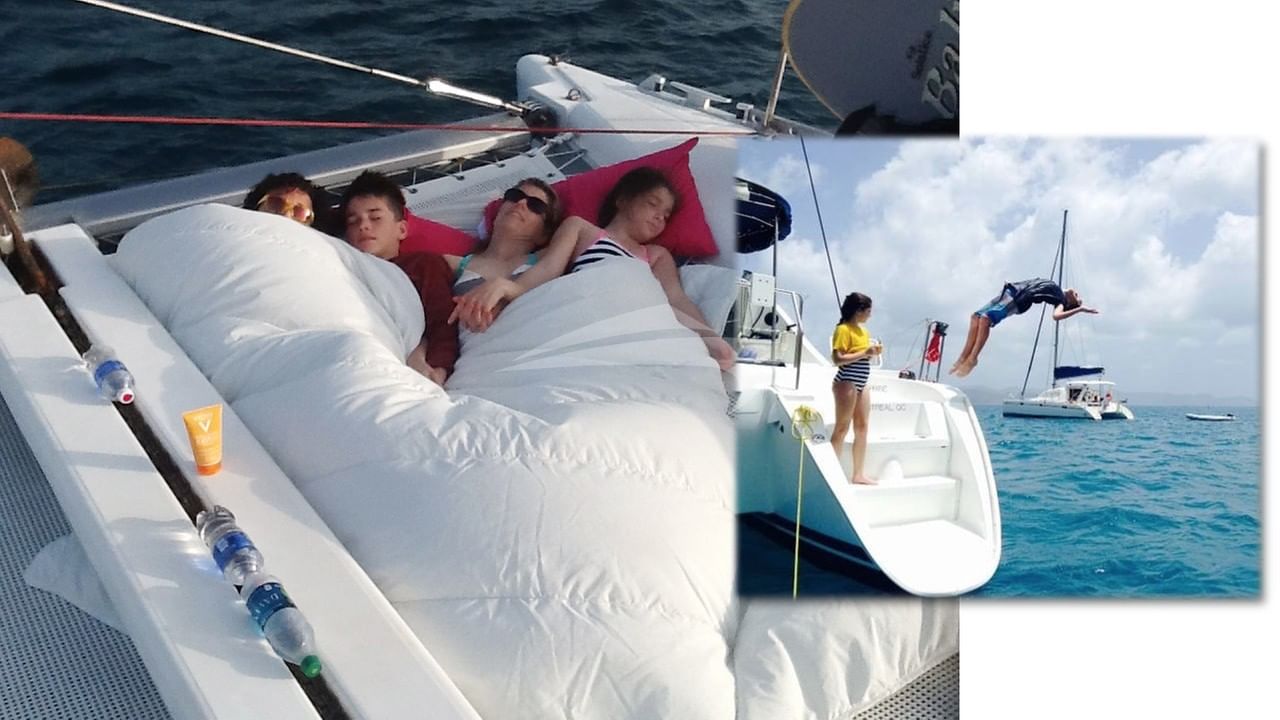 Snoozing on the trampolines and backflipping of th